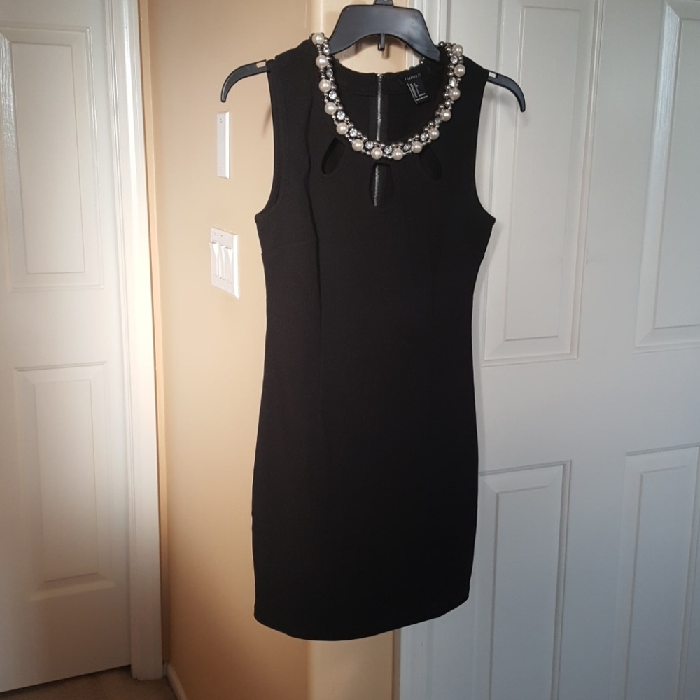 Forever 21 little black dress -embellment